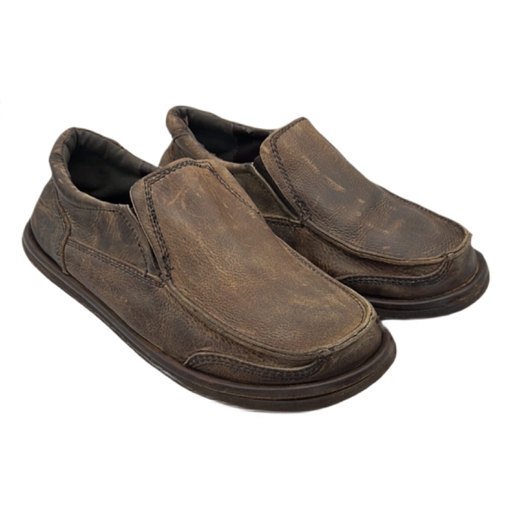 BED|STU Slip On Distressed Brown Loafers‎ Casual